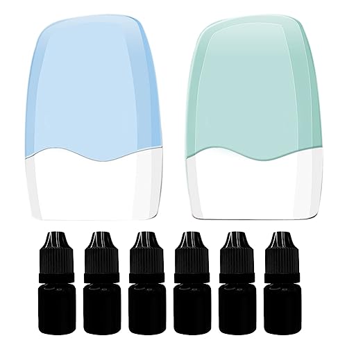 Steowsey Identitätsschutz-Rollenstempel, Rollstempel, Verstümmelter, Lichtempfindlicher Stempel, 2er-Pack, Vertraulicher Rollstempel mit 6er-Tinte, Identitätsschutz-Rollenstempel von Steowsey