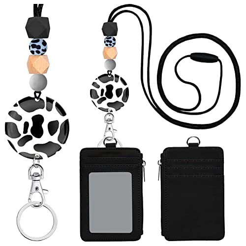 Steowsey Lanyards mit Kuhdruck für Ausweise und SchlüSsel, SüßEr Ausweishalter mit Lanyard, für Lehrerinnen und Krankenschwestern von Steowsey