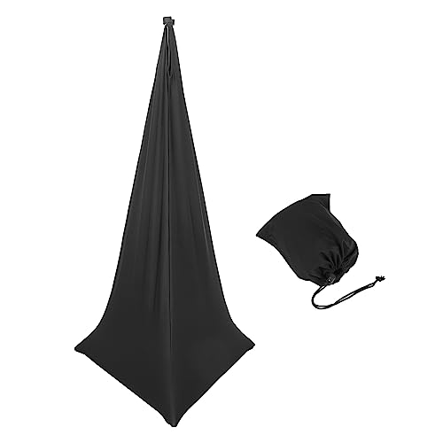 Steowsey LautsprecherstäNder Abdeckung, DJ LautsprecherstäNder Stativ Scrim Rock mit Tragetasche, 360 Grad Schwarz Abdeckung für Hochzeit, BüHnenauftritt von Steowsey