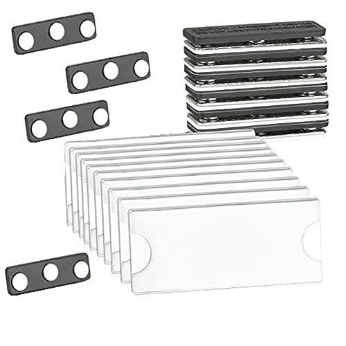 Steowsey Magnetische Ausweishalter mit 3 Starken Magneten, 10er-Set für Firmennamensschilder/Ausweise von Steowsey