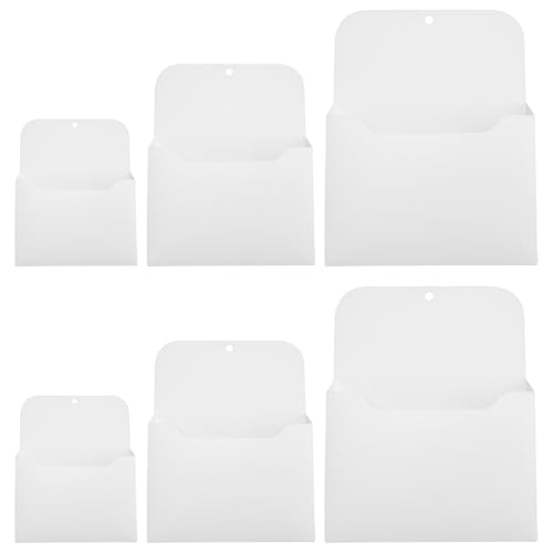 Steowsey Magnetischer Aktenhalter, 6Er-Pack Magnetischer Papierhalter, BriefgrößE, Zeitschriftenpost, Wandaktenhalter, Aufbewahrungstasche (S/M/L) von Steowsey