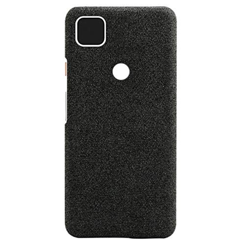 Steowsey Telefon Shell Stoff Muster Ledertasche Pixel Anti Drop SchutzhüLle Geeignet für Pixel 4A (Schwarz) von Steowsey