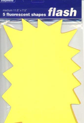 Stephens 370154 Medium Flash Ticket – Fluoreszierend (Packung 5 Blatt) von Stephens