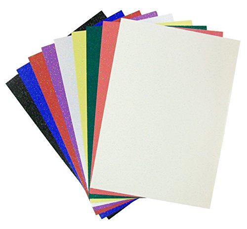 Stephens A4 220 g/m² Glitter Board - Verschiedene Farben (Packung mit 10 Blatt) von Stephens