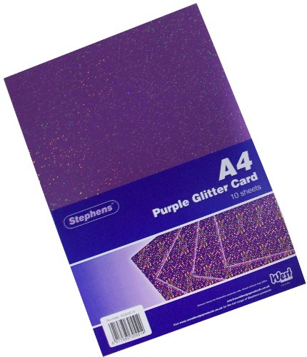 Stephens A4 220 g/qm Glitter Board - Lila von Stephens