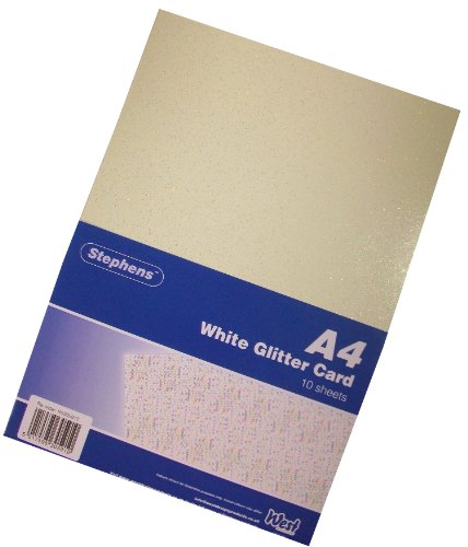 Stephens A4 220 g/qm Glitter Board - Weiß von Stephens