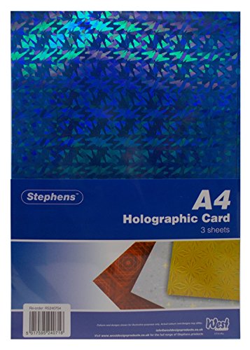 Stephens RS240754 Hologrammkarton, Kopfleistenbeutel 3 Bogen pro Beutel von Stephens