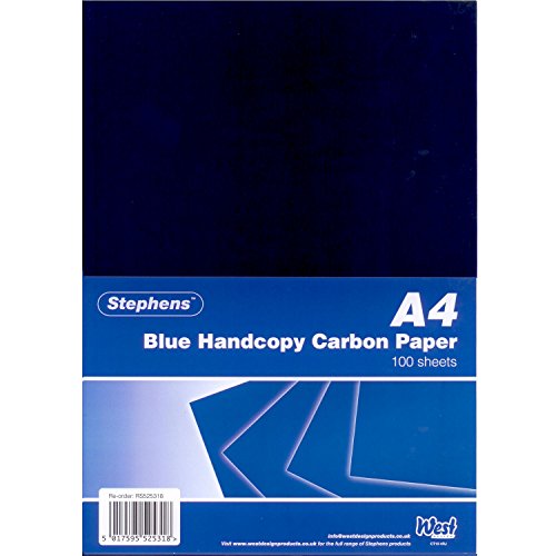 Stephens RS525318 Kohlepapier für Handdurchschriften, 100 Blatt, blau von Stephens