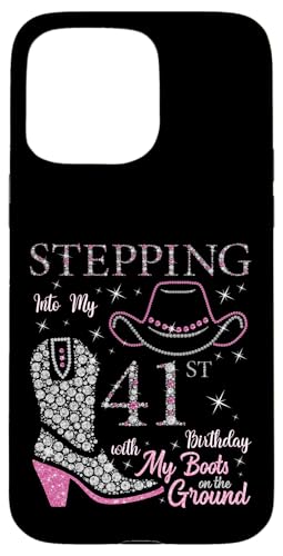 Ich trete in meinen 41. Geburtstag mit meinen Stiefeln auf dem Boden Hülle für iPhone 15 Pro Max Ich trete in meinen 41. Geburtstag mit meinen Stiefeln auf dem Boden Hülle für iPhone 15 Pro Max von Stepping Into My Birthday Cowgirls B-Day Party