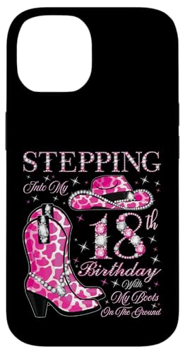 Ich trete in meinen 18. Geburtstag mit meinen Stiefeln auf dem Boden Hülle für iPhone 14 Ich trete in meinen 18. Geburtstag mit meinen Stiefeln auf dem Boden Hülle für iPhone 14 von Stepping Into My Birthday Cowgirls Birthday Party