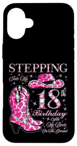 Ich trete in meinen 18. Geburtstag mit meinen Stiefeln auf dem Boden Hülle für iPhone 16 Plus Ich trete in meinen 18. Geburtstag mit meinen Stiefeln auf dem Boden Hülle für iPhone 16 Plus von Stepping Into My Birthday Cowgirls Birthday Party