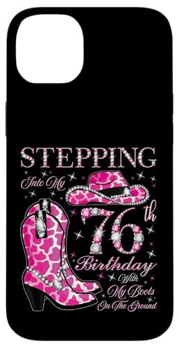 Ich trete in meinen 76. Geburtstag mit meinen Stiefeln auf dem Boden Hülle für iPhone 14 Plus Ich trete in meinen 76. Geburtstag mit meinen Stiefeln auf dem Boden Hülle für iPhone 14 Plus von Stepping Into My Birthday Cowgirls Birthday Party