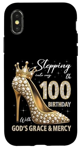 Mit Gottes Gnade und Barmherzigkeit in meinen 100. Geburtstag treten Hülle für iPhone X/XS Mit Gottes Gnade und Barmherzigkeit in meinen 100. Geburtstag treten Hülle für iPhone X/XS von Stepping Into My Birthday Heel & Crown B-day Ideas