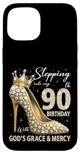 Mit Gottes Gnade und Barmherzigkeit in meinen 90. Geburtstag treten Hülle für iPhone 15 Mit Gottes Gnade und Barmherzigkeit in meinen 90. Geburtstag treten Hülle für iPhone 15 von Stepping Into My Birthday Heel & Crown B-day Ideas