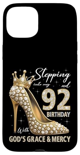 Mit Gottes Gnade und Barmherzigkeit in meinen 92. Geburtstag treten Hülle für iPhone 15 Plus Mit Gottes Gnade und Barmherzigkeit in meinen 92. Geburtstag treten Hülle für iPhone 15 Plus von Stepping Into My Birthday Heel & Crown B-day Ideas