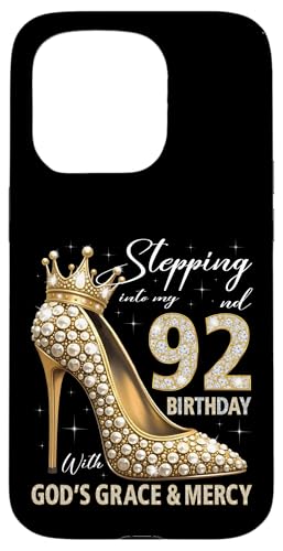Mit Gottes Gnade und Barmherzigkeit in meinen 92. Geburtstag treten Hülle für iPhone 15 Pro Mit Gottes Gnade und Barmherzigkeit in meinen 92. Geburtstag treten Hülle für iPhone 15 Pro von Stepping Into My Birthday Heel & Crown B-day Ideas