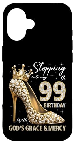 Mit Gottes Gnade und Barmherzigkeit in meinen 99. Geburtstag treten Hülle für iPhone 16 Mit Gottes Gnade und Barmherzigkeit in meinen 99. Geburtstag treten Hülle für iPhone 16 von Stepping Into My Birthday Heel & Crown B-day Ideas