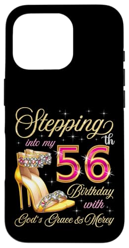 Mit Gottes Gnade und Barmherzigkeit in meinen 56. Geburtstag treten Hülle für iPhone 16 Pro Mit Gottes Gnade und Barmherzigkeit in meinen 56. Geburtstag treten Hülle für iPhone 16 Pro von Stepping Into My Birthday It's My Birthday Party