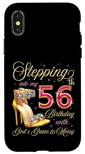 Mit Gottes Gnade und Barmherzigkeit in meinen 56. Geburtstag treten Hülle für iPhone X/XS Mit Gottes Gnade und Barmherzigkeit in meinen 56. Geburtstag treten Hülle für iPhone X/XS von Stepping Into My Birthday It's My Birthday Party