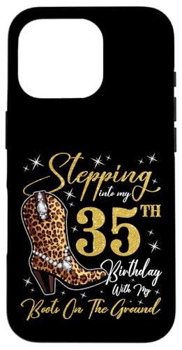 Ich trete in meinen 35. Geburtstag mit meinen Stiefeln auf dem Boden Hülle für iPhone 16 Pro Ich trete in meinen 35. Geburtstag mit meinen Stiefeln auf dem Boden Hülle für iPhone 16 Pro von Stepping Into My Birthday Party Cowgirl Style