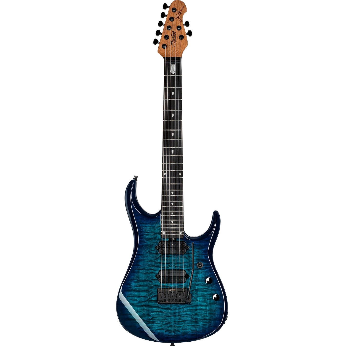 Sterling by Music Man JP157D John Petrucci Signature Cerulean Paradise 7-String Electric Guitar with Deluxe Gig Bag Sterling by Music Man JP157D John Petrucci Signature Cerulean Paradise 7-String Electric Guitar with Deluxe Gig Bag von Sterling by Music Man