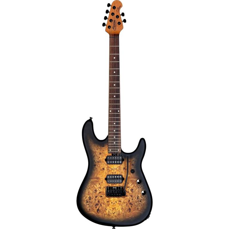 Sterling by Music Man Jason Richardson Cutlass 6 Natural Poplar Burl Burst Electric Guitar with Deluxe Gig Bag von Sterling by Music Man