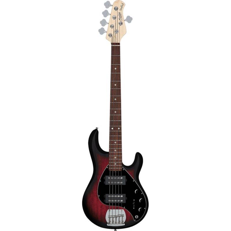 Sterling by Music Man StingRay Ray5 HH Ruby Red Burst Satin 5-String Electric Bass Guitar von Sterling by Music Man