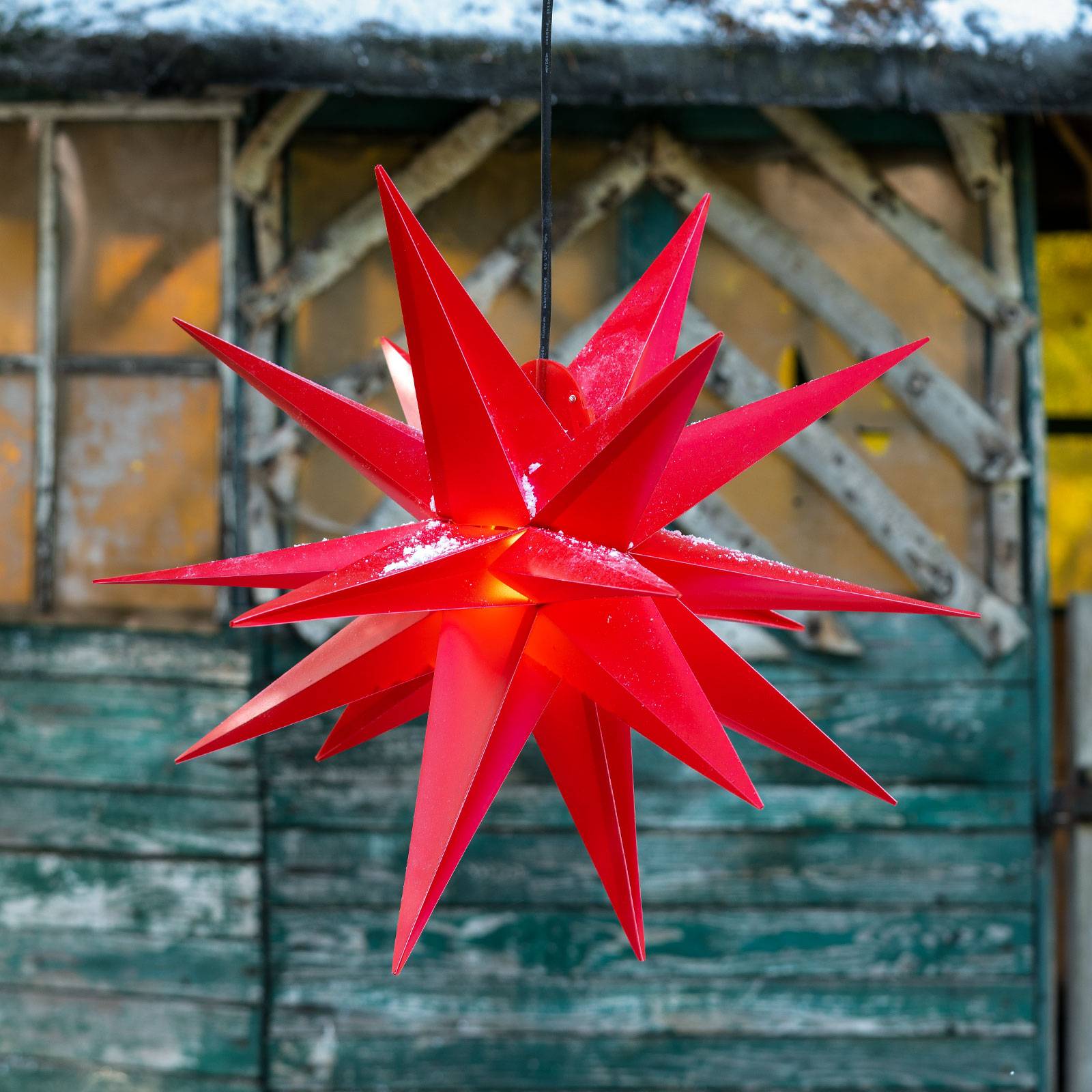 18-zackiger XL-Kunststoff-Stern für außen - rot von Sterntaler