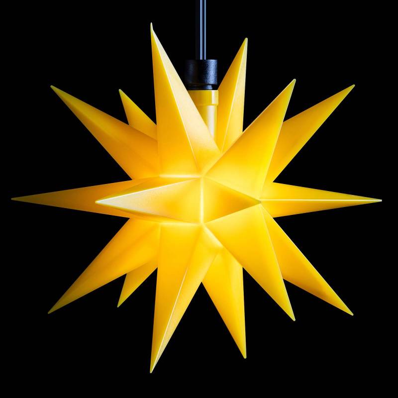 LED-Lichterkette Mini-Sterne außen 3-fl. gelb von Sterntaler