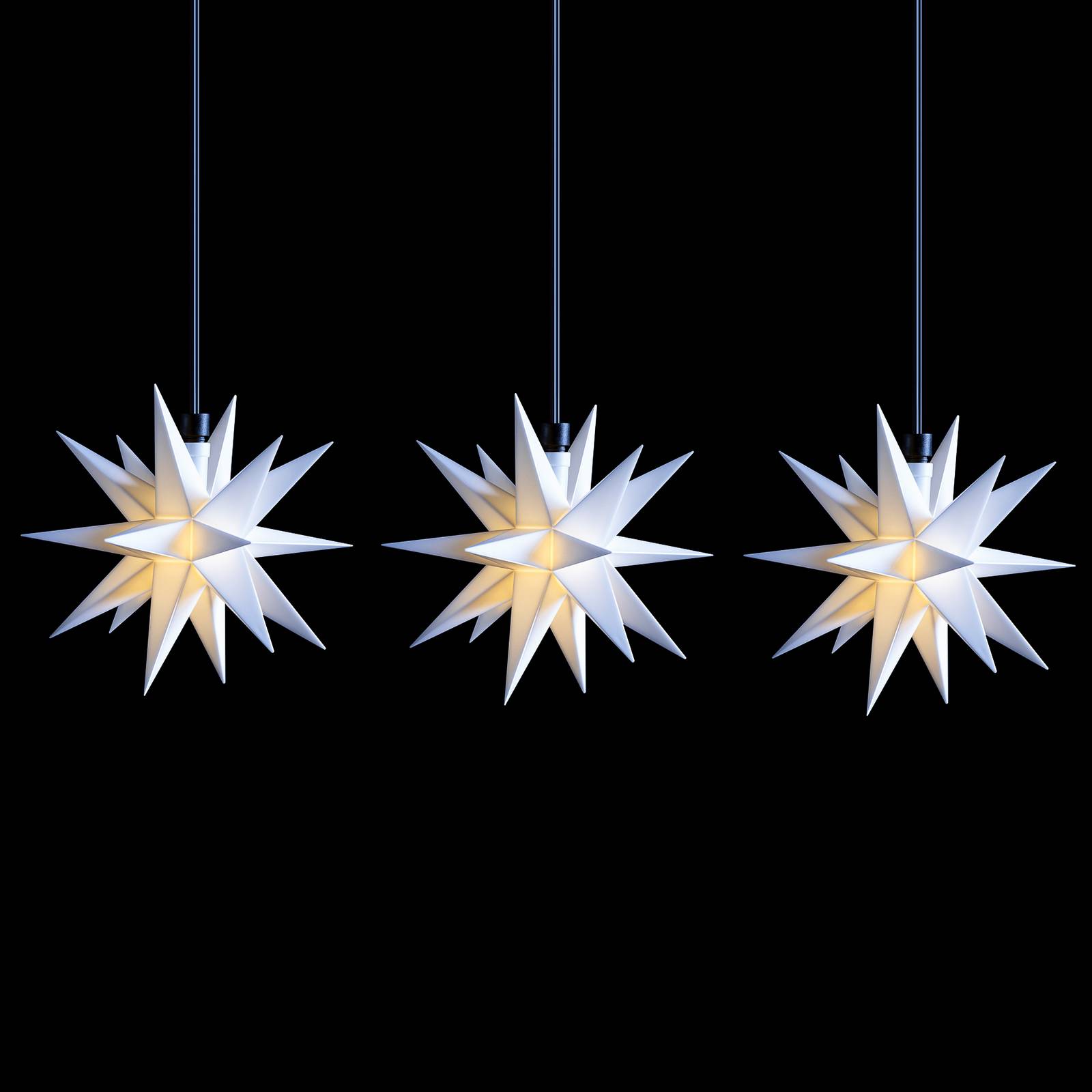 LED-Lichterkette Mini-Sterne außen 3-fl. weiß von Sterntaler