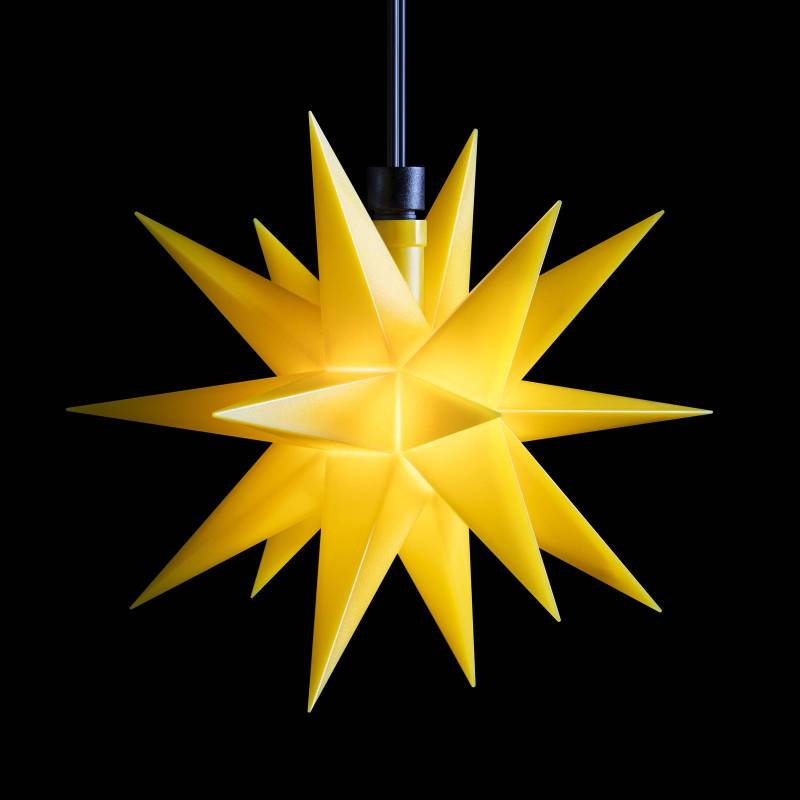 LED-Stern, außen, 18-Zacker Ø 12 cm Batterie, gelb von Sterntaler