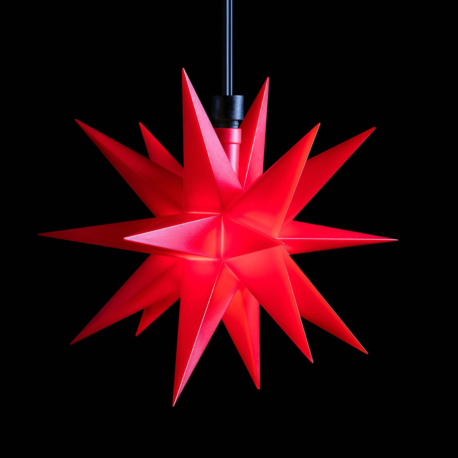LED-Stern, außen, 18-Zacker Ø 12 cm Batterie, rot von Sterntaler