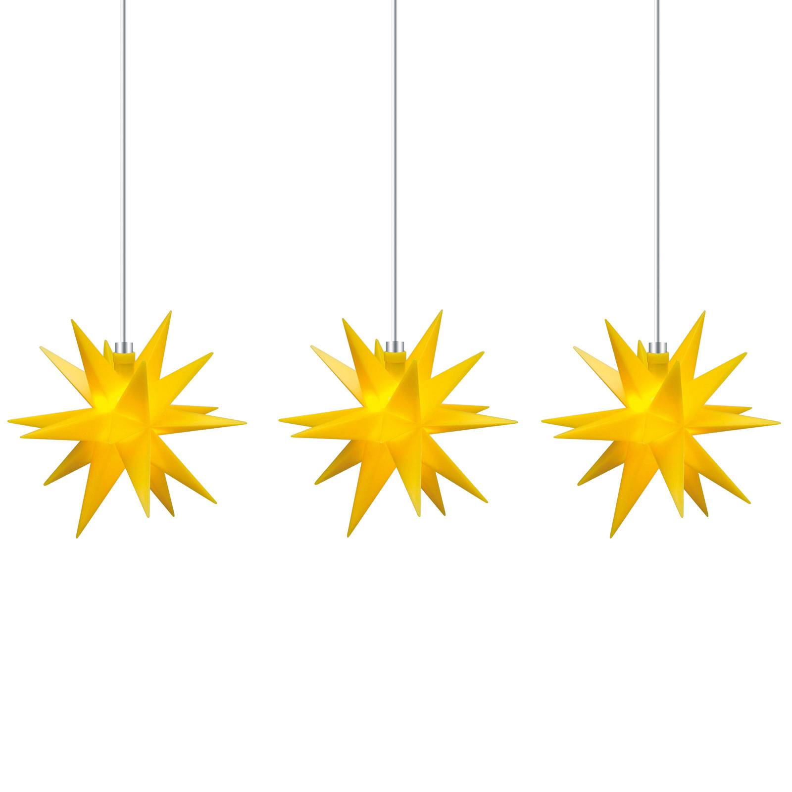 Lichterkette Stern innen, 18-Zacker, 3-flg., gelb Lichterkette Stern innen, 18-Zacker, 3-flg., gelb von Sterntaler