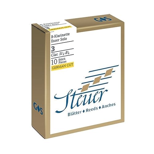 Steuer 738012 Blatt BB-Klarinette Solo White Line 1.5 deutscher Schnitt 10er-Packung von Steuer