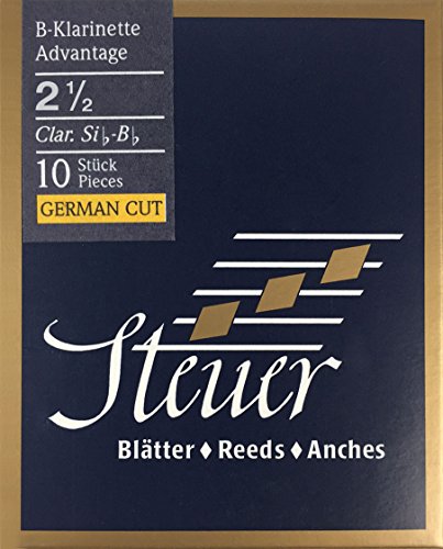 Steuer Blatt BB-Klarinette Blue Line Advantage deutscher Schnitt 10er-Packung Gr.2 1/2 von Steuer