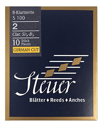 Steuer Blatt BB-Klarinette Blue Line S100 deutscher Schnitt 10er Packung Gr.2 von Steuer