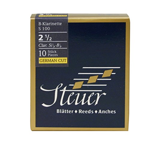 Steuer Blatt BB-Klarinette Blue Line S100 deutscher Schnitt 10er Packung Gr.3 von Steuer
