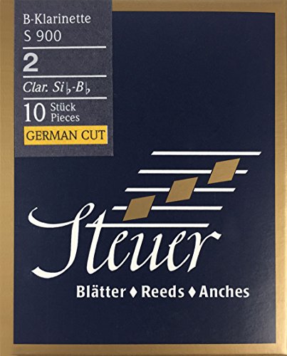 Steuer Blatt BB-Klarinette Blue Line S900 deutscher Schnitt 10er-Packung Gr. 2 von Steuer