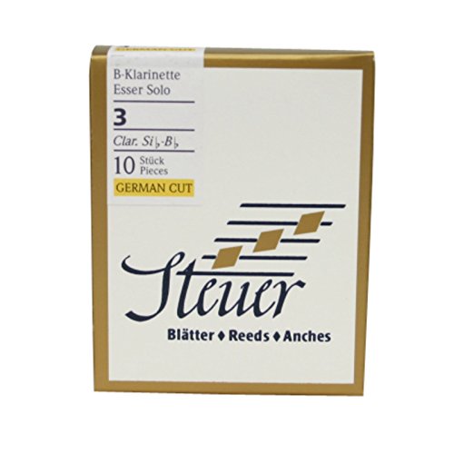 Steuer Blatt BB-Klarinette Solo White Line 4 deutscher Schnitt 10er-Packung von Steuer