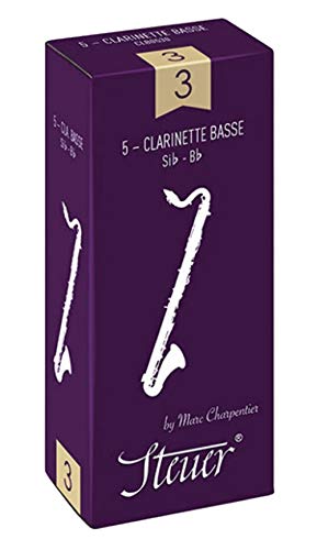 Steuer Blatt Bass-Klarinette Classic französischer Schnitt 5er Packung Gr. 1 1/2 von Steuer