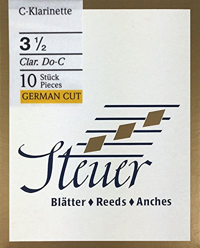 Steuer Blatt C-Klarinette Solo White Line 3,5 - deutscher Schnitt, 10er Packung von Steuer