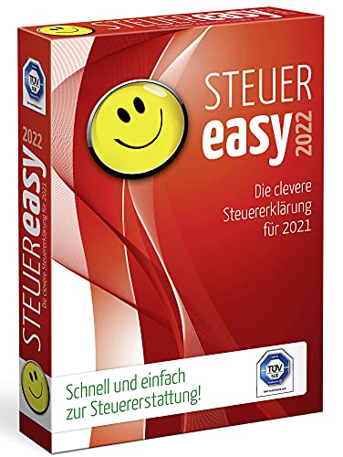 STEUEReasy 2022, clevere Schritt-für-Schritt Steuersoftware für die Steuererklärung 2021, für Steuer-Anfänger, CD-Version für Windows 8, 10 und 11 von Steuertipps