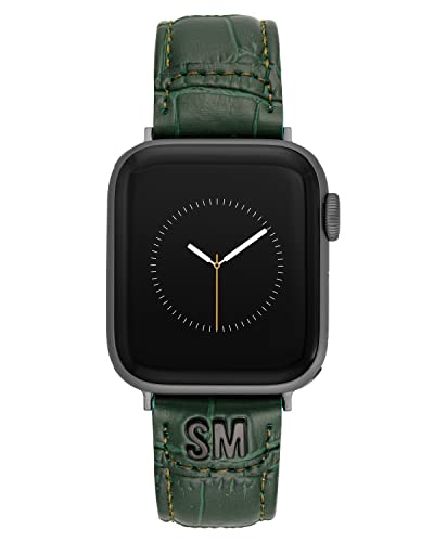 Steve Madden Fashion Croco-Grain Band für Apple Watch, sicher, verstellbar, passend für die meisten Handgelenke, grün, grün von Steve Madden