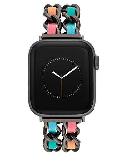 Steve Madden Modisches Armband für Apple Watch, sicher, verstellbar, passend für die meisten Handgelenke, schwarz/mehrfarbig, Schwarz/Mehrfarbig von Steve Madden