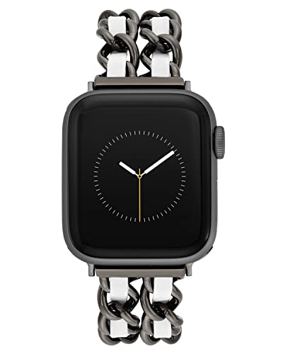 Steve Madden Modisches Armband für Apple Watch, sicher, verstellbar, passend für die meisten Handgelenke, schwarz/weiß, schwarz/weiß von Steve Madden