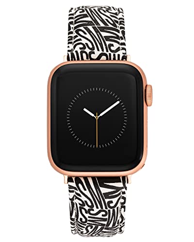 Steve Madden Modisches Armband für Apple Watch, sicher, verstellbar, passend für die meisten Handgelenke, schwarz/weiß, schwarz / weiß von Steve Madden