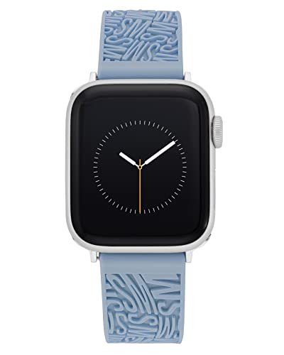 Steve Madden Modisches Silikonarmband für Apple Watch, sicher, verstellbar, passend für die meisten Handgelenke, hellblau, hellblau von Steve Madden