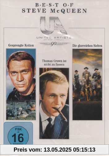 Steve McQueen Box : Gesprengte Ketten - Thomas Crown ist nicht zu fassen - Die glorreichen Sieben - 3 DVD Box Steve McQueen Box : Gesprengte Ketten - Thomas Crown ist nicht zu fassen - Die glorreichen Sieben - 3 DVD Box von Steve McQueen