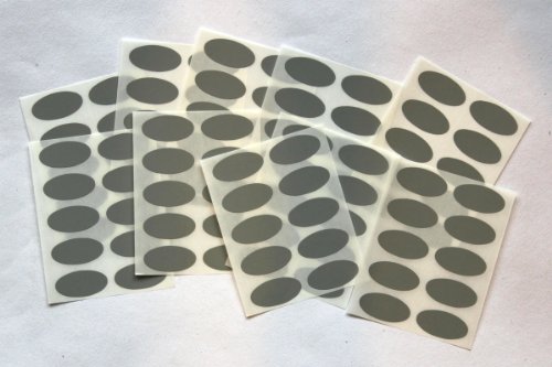 100 Oval Sticker - Klebend Bunt Selbstklebend Ovale für Farbe Kodierung - grau von SteveStickers