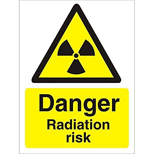 Seco Danger Radiation Risk Schild, 200 mm x 300 mm – 1 mm, halbstarrer Kunststoff von Stewart Superior